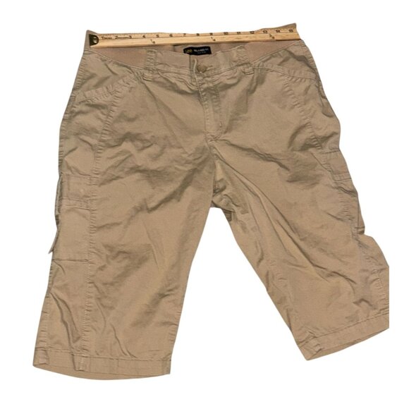 Lee Relaxed Fit Mid Rise Cargo Shorts Petite Khaki - Picture 6 of 8